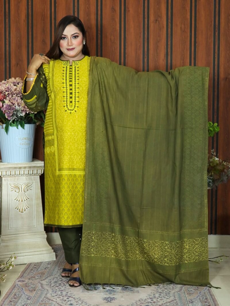 ANJAN COTTON CODE 49 OLIVE