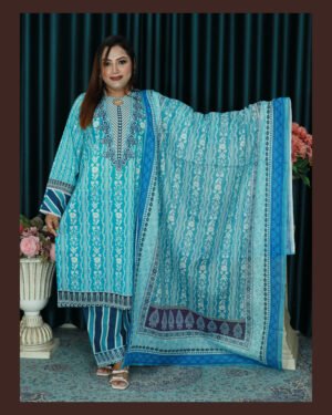 SWISS COTTON LAWN LAWN CODE CBU 1006 SKY BLUE
